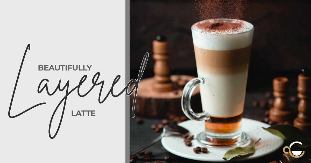 Layered latte in a glass Thumbnail