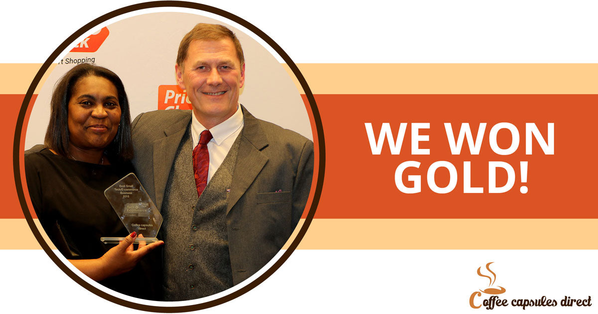 Coffee Capsules Direct is the Winner of the PriceCheck Award for Best Small Tech/E-Commerce Business 2018. Thumbnail
