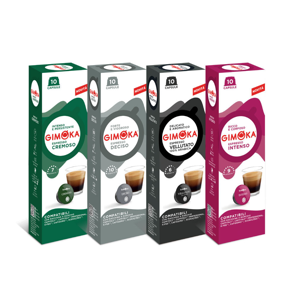 Espresto K-fee and Caffitaly compatible coffee capsules Gimoka
