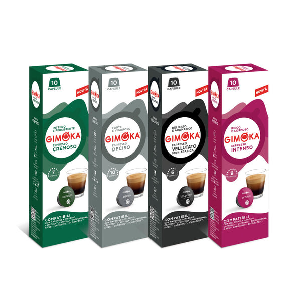 Gimoka Coffee Variety (no Decaffe) - 40 K-fee & Caffitaly compatible coffee capsules