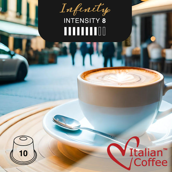 Italian Coffee Arabica Colombia Infinity - 10 Aluminium Nespresso compatible coffee capsules