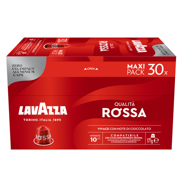 Lavazza Rossa Maxi Pack – 30 Aluminium Nespresso compatible coffee capsules