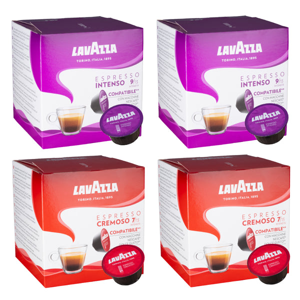 Lavazza Coffee Variety - 64 Nescafe Dolce Gusto compatible coffee capsules