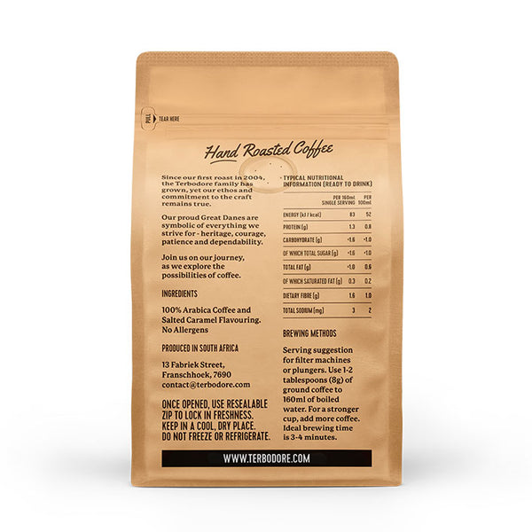 Terbodore Salted Caramel Coffee Beans - 250g