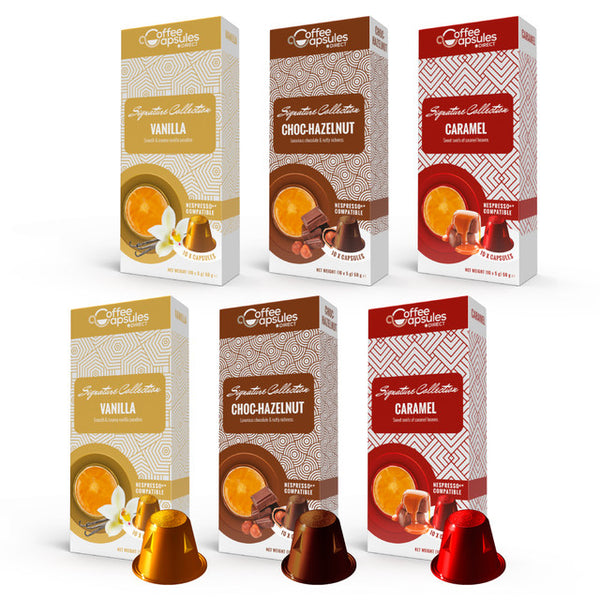 Flavoured Coffee Selection - 60 Nespresso compatible coffee capsules