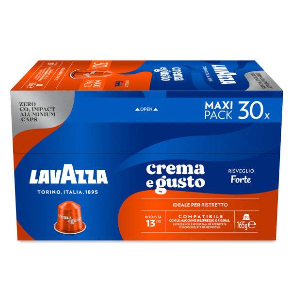 Lavazza Forte Maxi Pack – 30 Aluminium Nespresso compatible coffee cap –  Coffee Capsules Direct