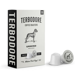 Terbodore Unwind Decaf - 10 Compostable Nespresso Compatible Coffee Capsules thumbnail