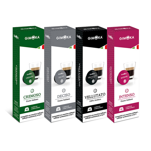 Gimoka Coffee Variety (no Decaffe) - 40 K-fee & Caffitaly compatible coffee capsules