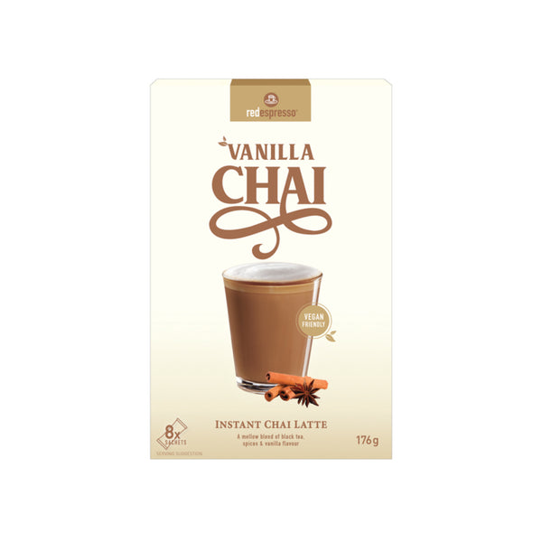 red espresso - Instant Vanilla Chai Latte Sachets Vegan friendly 8 x 22g