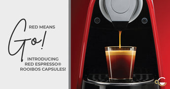 Introducing Rooibos capsules: With red espresso®, Red Means Go