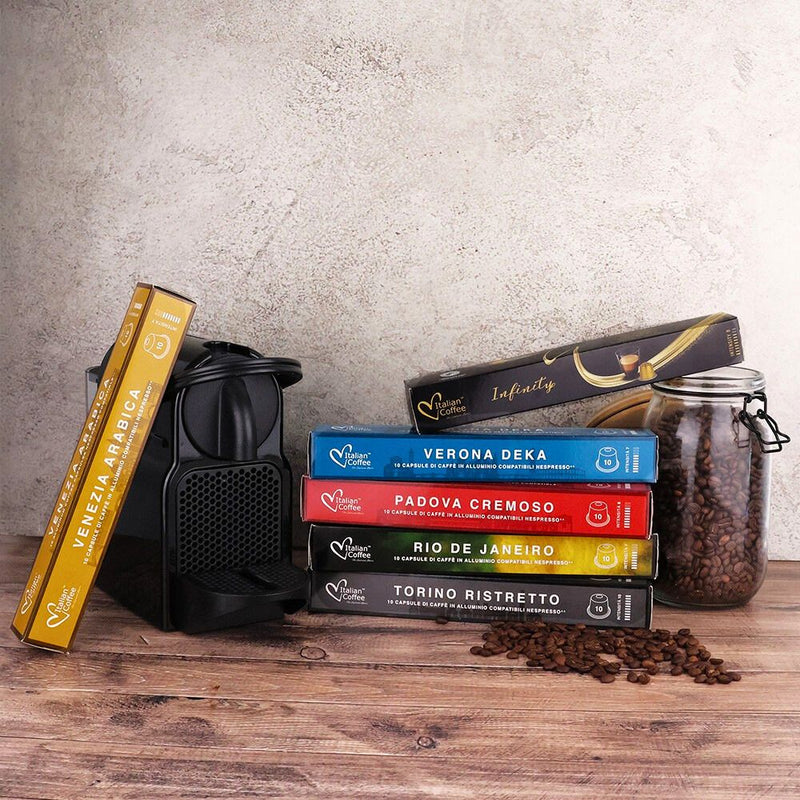 Italian Aluminium Full Range Variety - 60 Aluminium Nespresso compatible coffee capsules