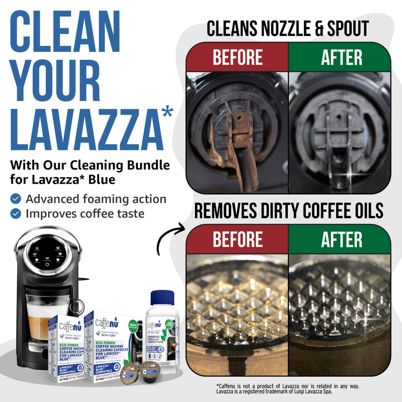 Caffenu Coffee Machine Cleaning Kit - Lavazza Blue compatible