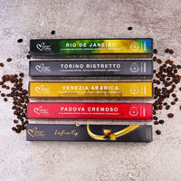 Italian Aluminium Variety Pack (No Decaffe) - 50 Aluminium Nespresso compatible coffee capsules