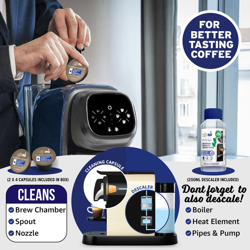 Caffenu Coffee Machine Cleaning Kit - Lavazza Blue compatible