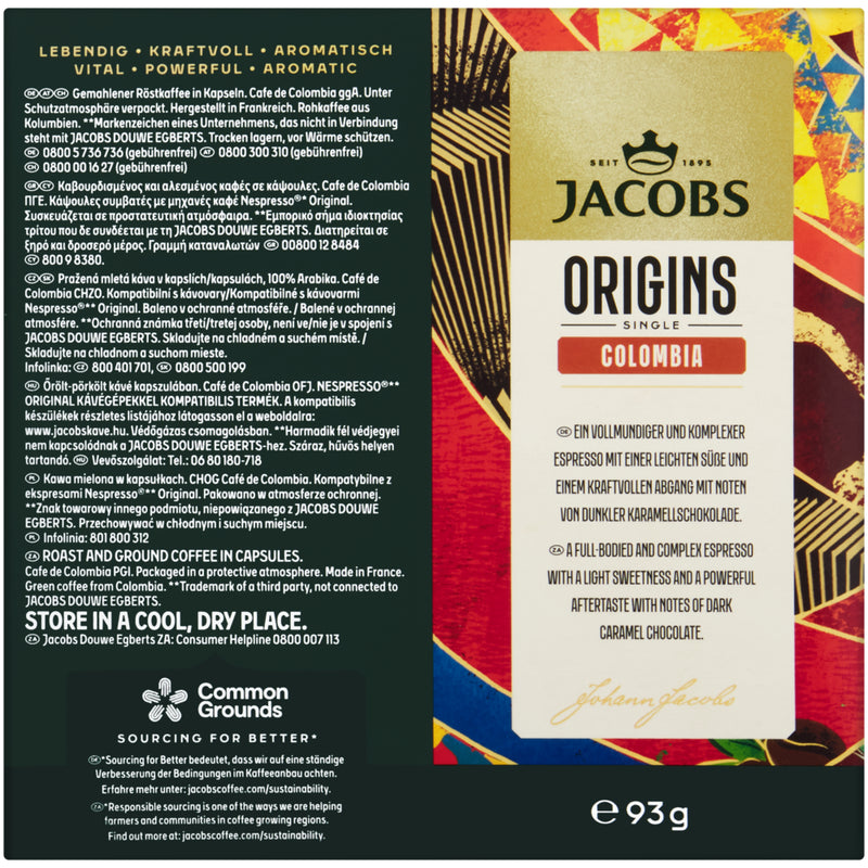 Jacobs Origins Mix - 36 Aluminium Nespresso compatible coffee capsules
