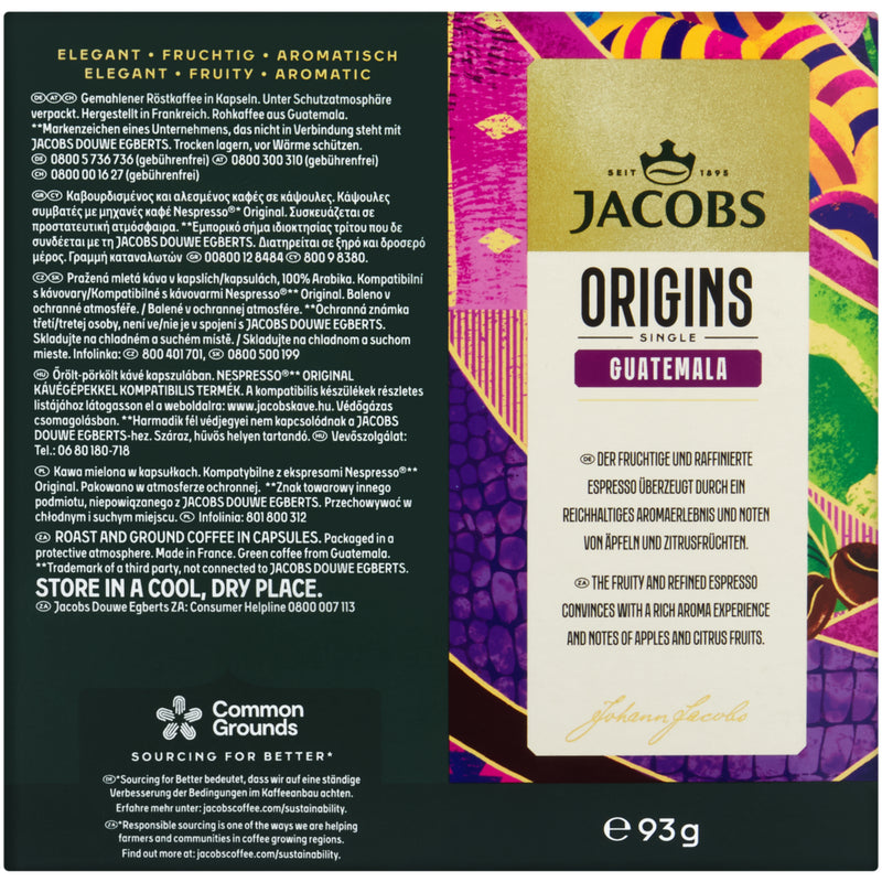 Jacobs Origins Mix - 36 Aluminium Nespresso compatible coffee capsules