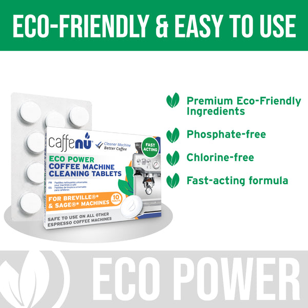 Caffenu Eco Power Coffee Cleaning Tablets for Breville Espresso machines