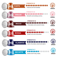 Lavazza Full Range Variety - 60 Aluminium Nespresso compatible capsules