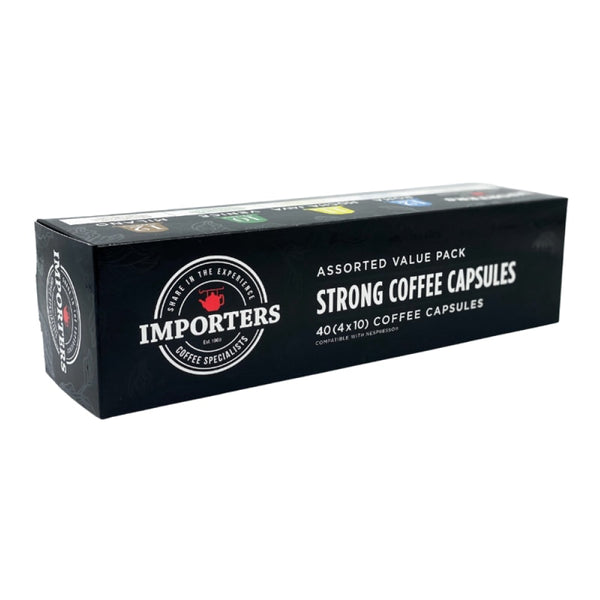 Importers Assorted Value Pack - 40 Nespresso Compatible Coffee Capsules