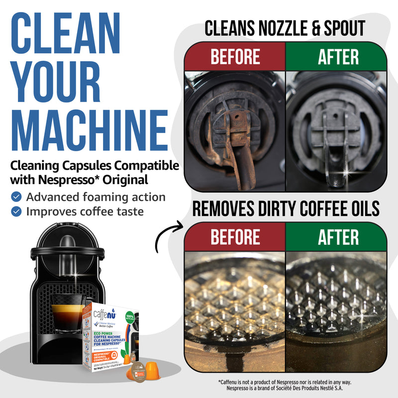 Caffenu Coffee Machine Cleaning Capsules - Nespresso compatible