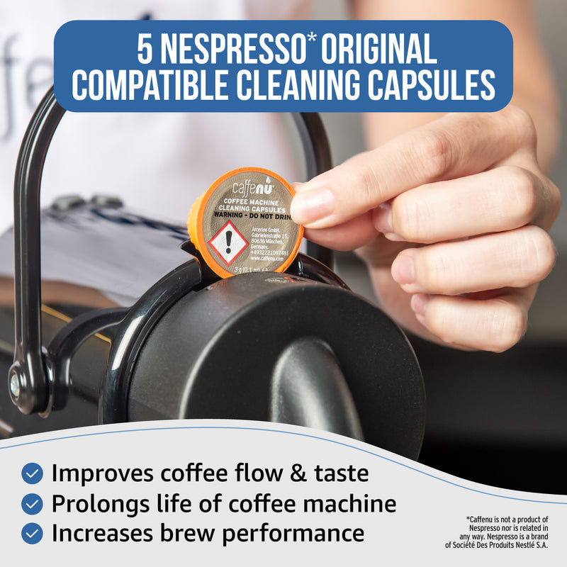 Caffenu Coffee Machine Cleaning Capsules - Nespresso compatible
