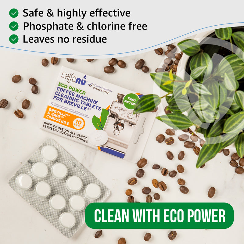 Caffenu Eco Power Coffee Cleaning Tablets for Breville Espresso machines