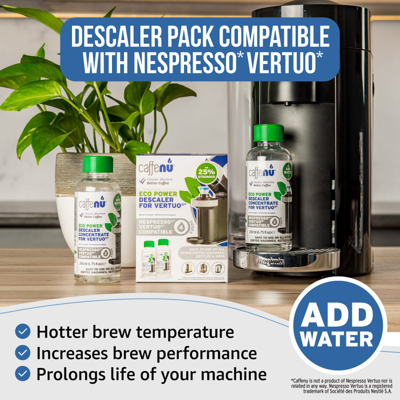 Caffenu Eco Descaler for Nespresso Vertuo - Value pack (4 Uses)