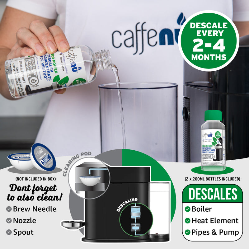Caffenu Eco Descaler for Nespresso Vertuo - Value pack (4 Uses)
