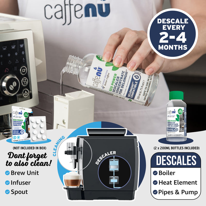 Caffenu Eco Descaler for Delonghi - Value pack (4 Uses)