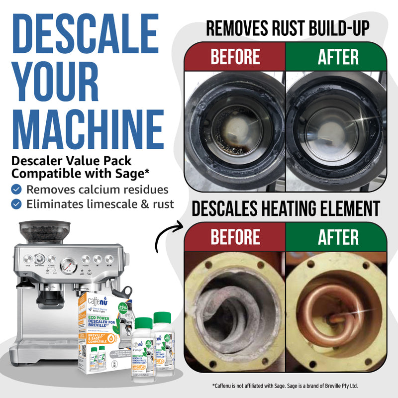 Caffenu Eco Descaler for Breville and Sage - Value pack (4 Uses)