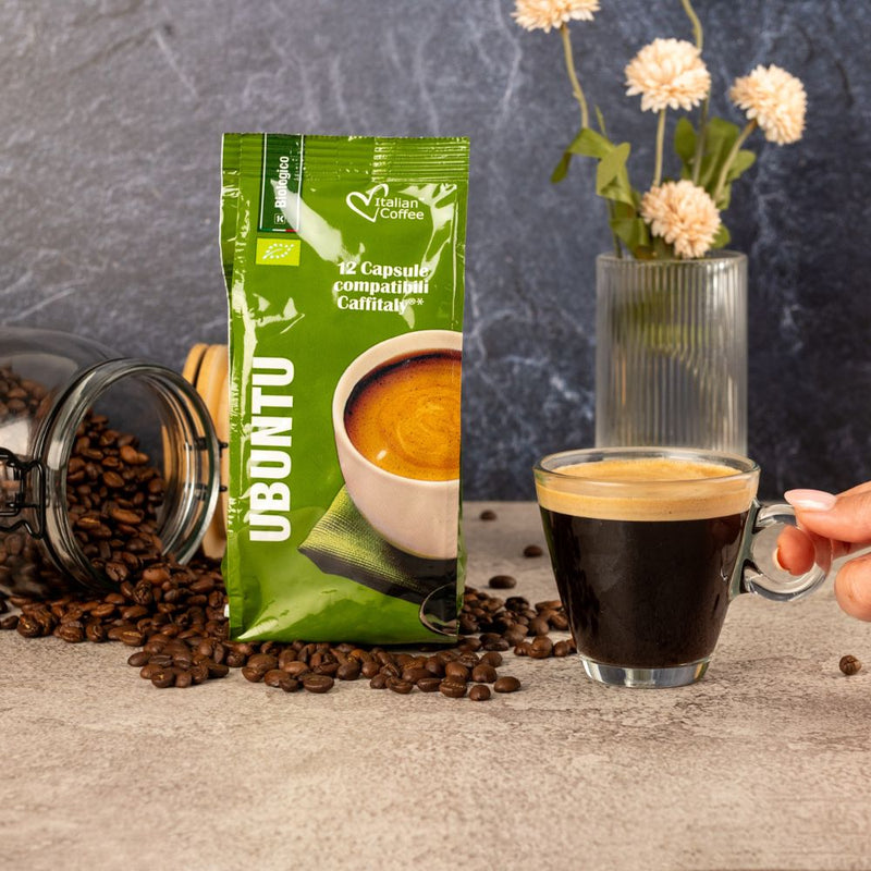Ubuntu Organic - 12 K-fee & Caffitaly compatible coffee capsules