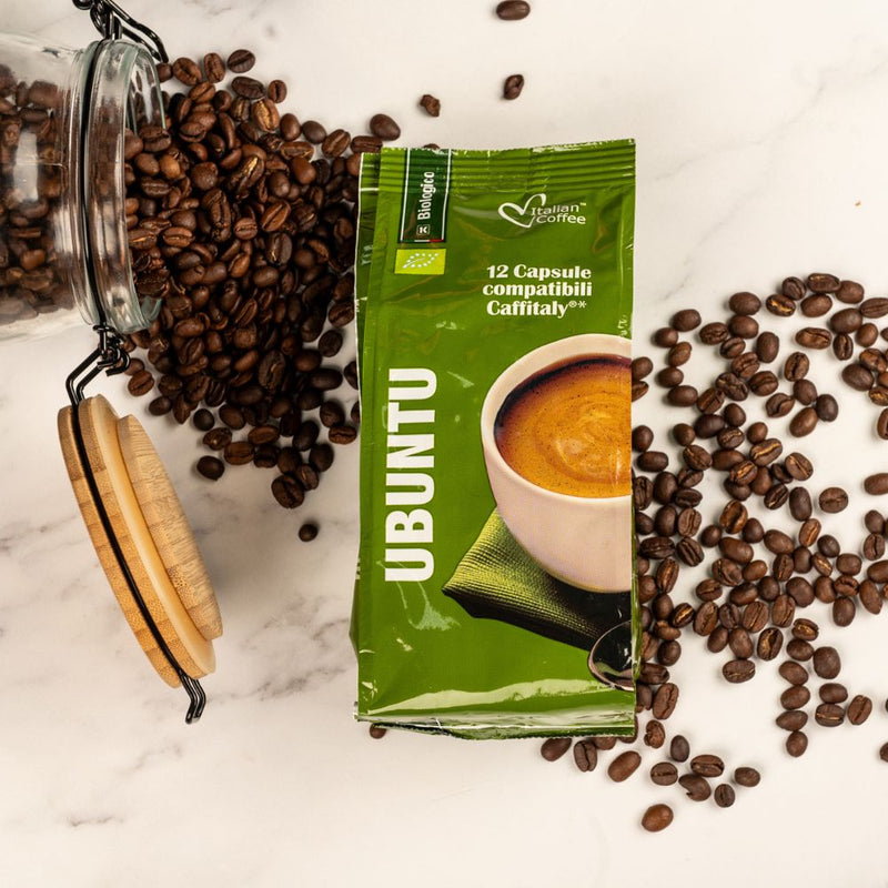 Ubuntu Organic - 12 K-fee & Caffitaly compatible coffee capsules