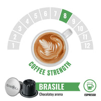 Gimoka Brasile - 10 Aluminium Nespresso compatible coffee capsules