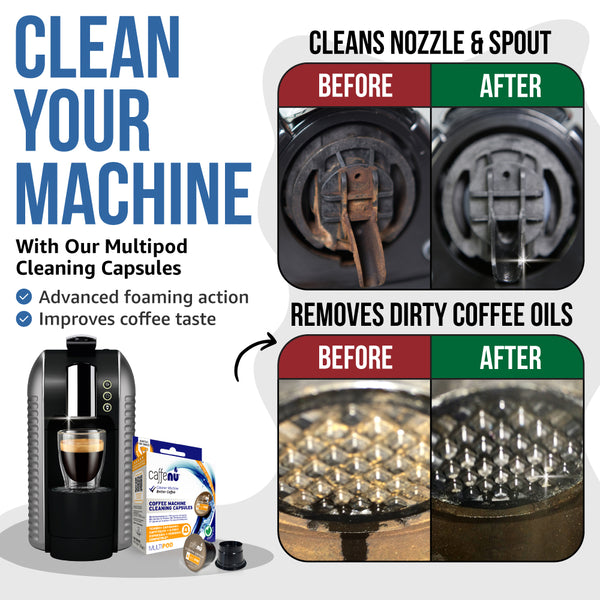 Caffenu Multipod Coffee Machine Cleaning Capsules - K-fee & Caffitaly compatible