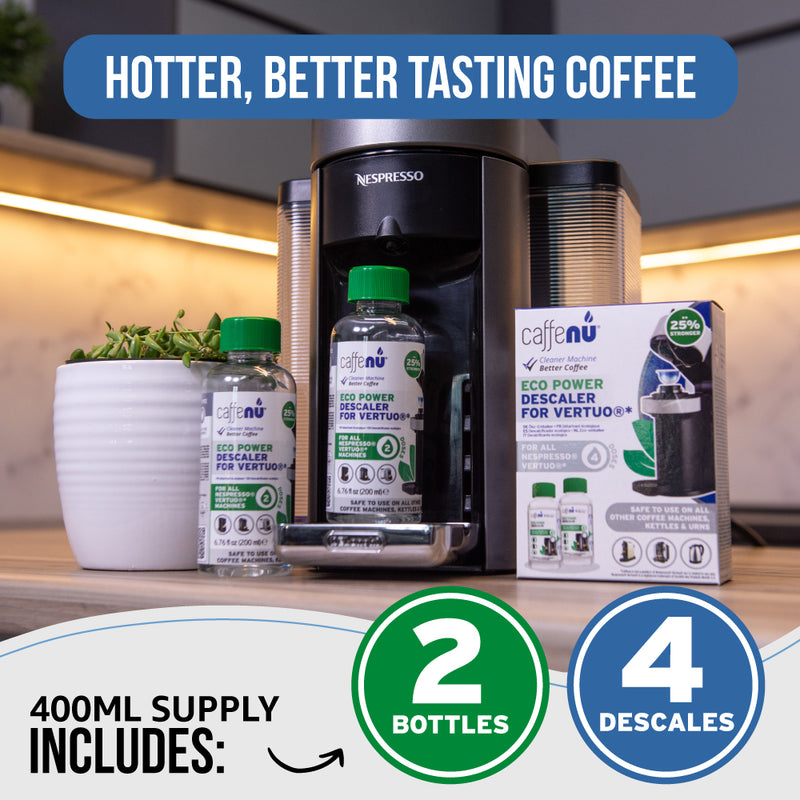 Caffenu Eco Descaler for Nespresso Vertuo - Value pack (4 Uses)