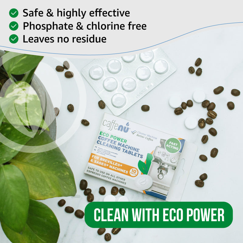 Caffenu Eco Power Coffee Cleaning Tablets for Breville Espresso machines