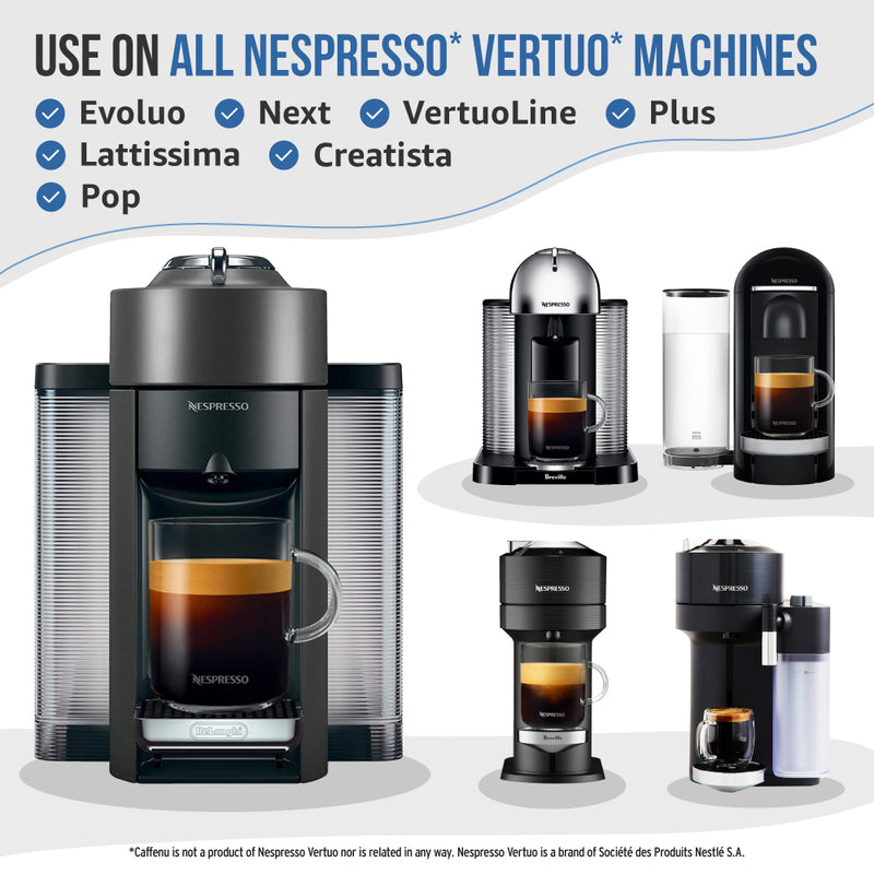 Caffenu Coffee Machine Cleaning Pods - Nespresso Vertuo compatible