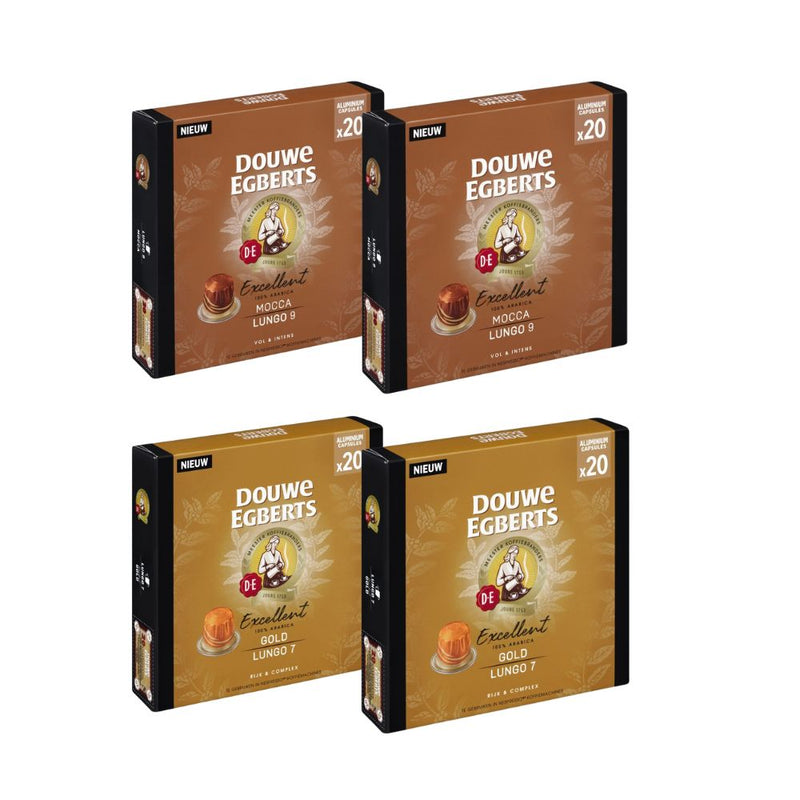 Douwe Egberts Variety Bulk pack - 80 Aluminium Nespresso compatible coffee capsules