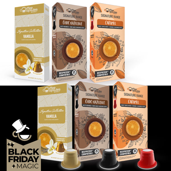 Flavoured Coffee Selection - 60 Nespresso compatible coffee capsules