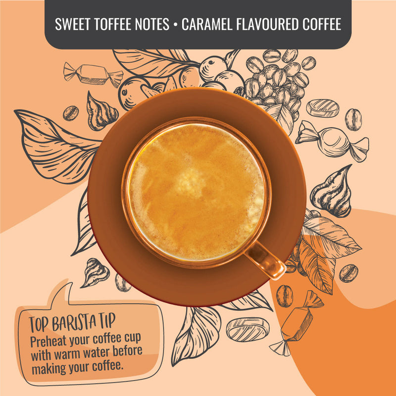 Caramel Coffee - 10 Nespresso compatible coffee capsules
