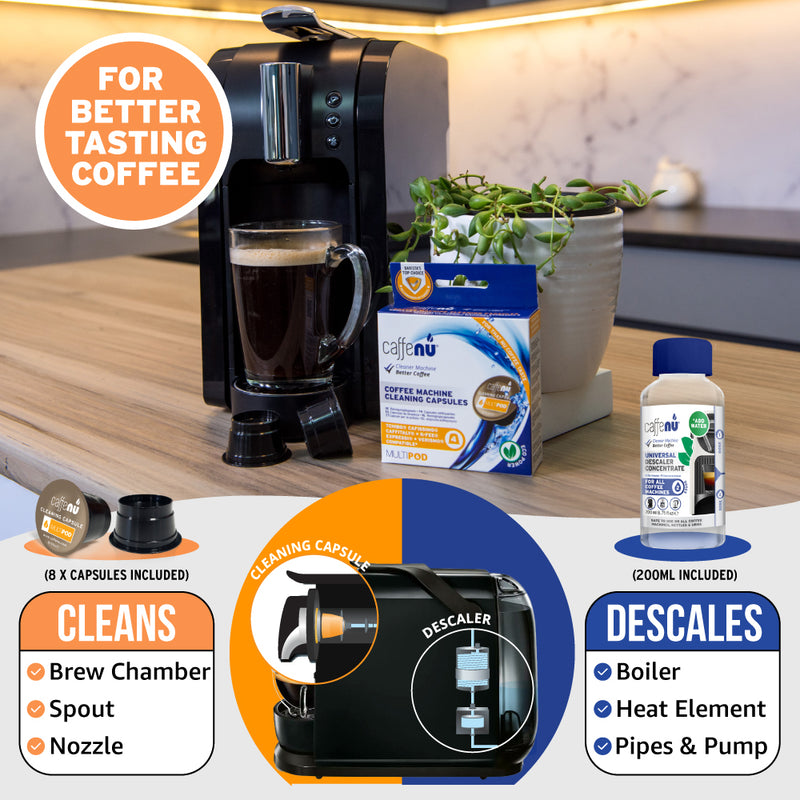 Caffenu Multipod Coffee Machine Cleaning Kit - K-fee & Caffitaly compatible