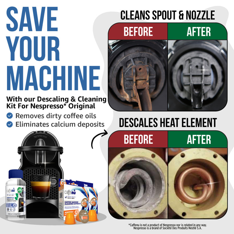 Caffenu Coffee Machine Cleaning Kit - Nespresso compatible