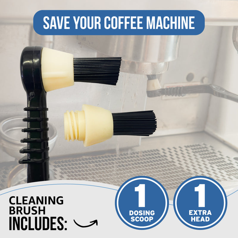 Caffenu Espresso Coffee Machine Group Head Cleaning Brush + Extra Head