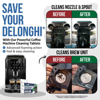 Caffenu Eco Power Coffee Cleaning Tablets for Delonghi Espresso machines