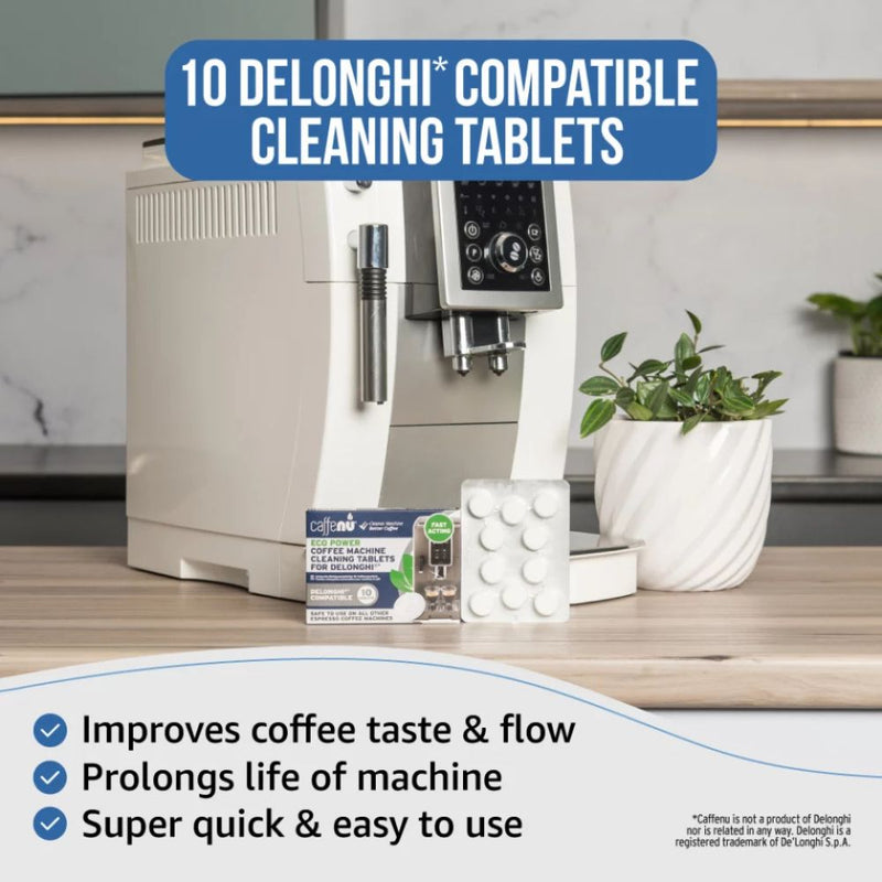 Caffenu Eco Power Coffee Cleaning Tablets for Delonghi Espresso machines