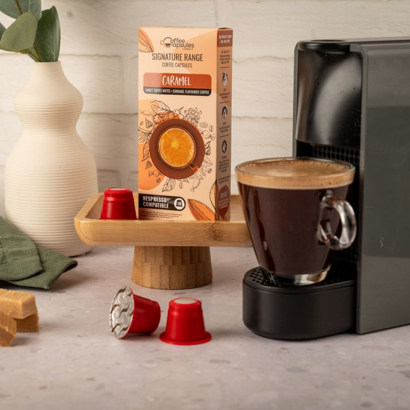 Caramel Coffee & Syrup Bundle - 40 Nespresso compatible coffee capsules