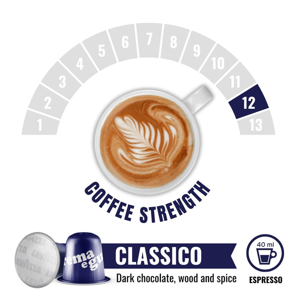 Lavazza Classico Maxi Pack – 30 Aluminium Nespresso compatible coffee capsules