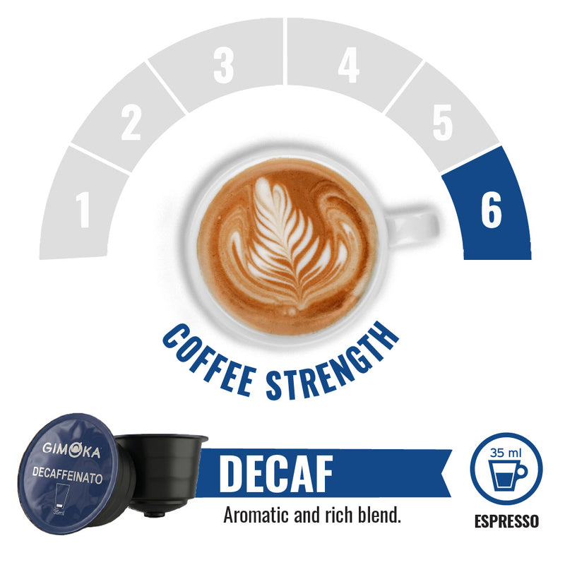 Gimoka Soave Decaffe - 16 Nescafe Dolce Gusto compatible coffee capsules