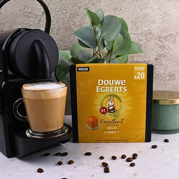 Douwe Egberts Excellence Gold - Aluminium Nespresso compatible coffee capsules (20 Pack)