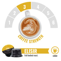 Elisir - 50 Lavazza Blue compatible coffee capsules
